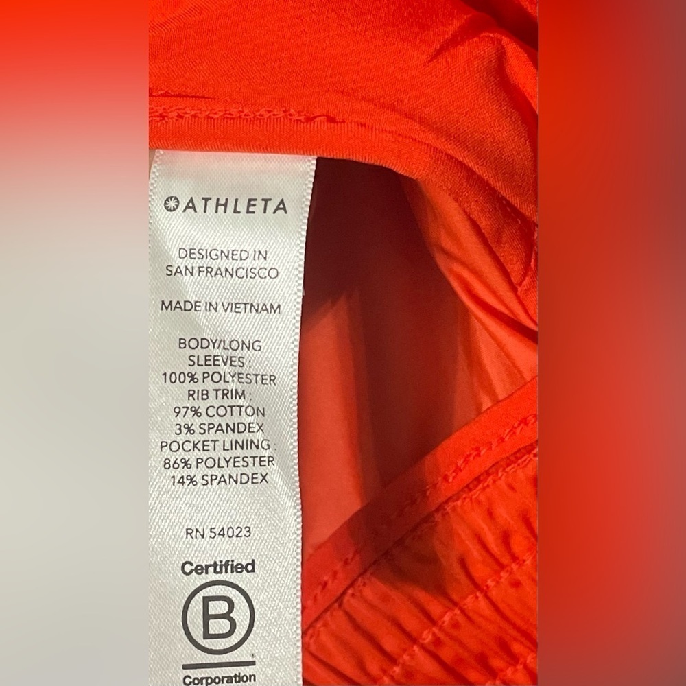 Athleta Jackets & Coats |Athleta Zion Microfleece | Color: Orange/Red | Size: XS - Picture 8 of 9